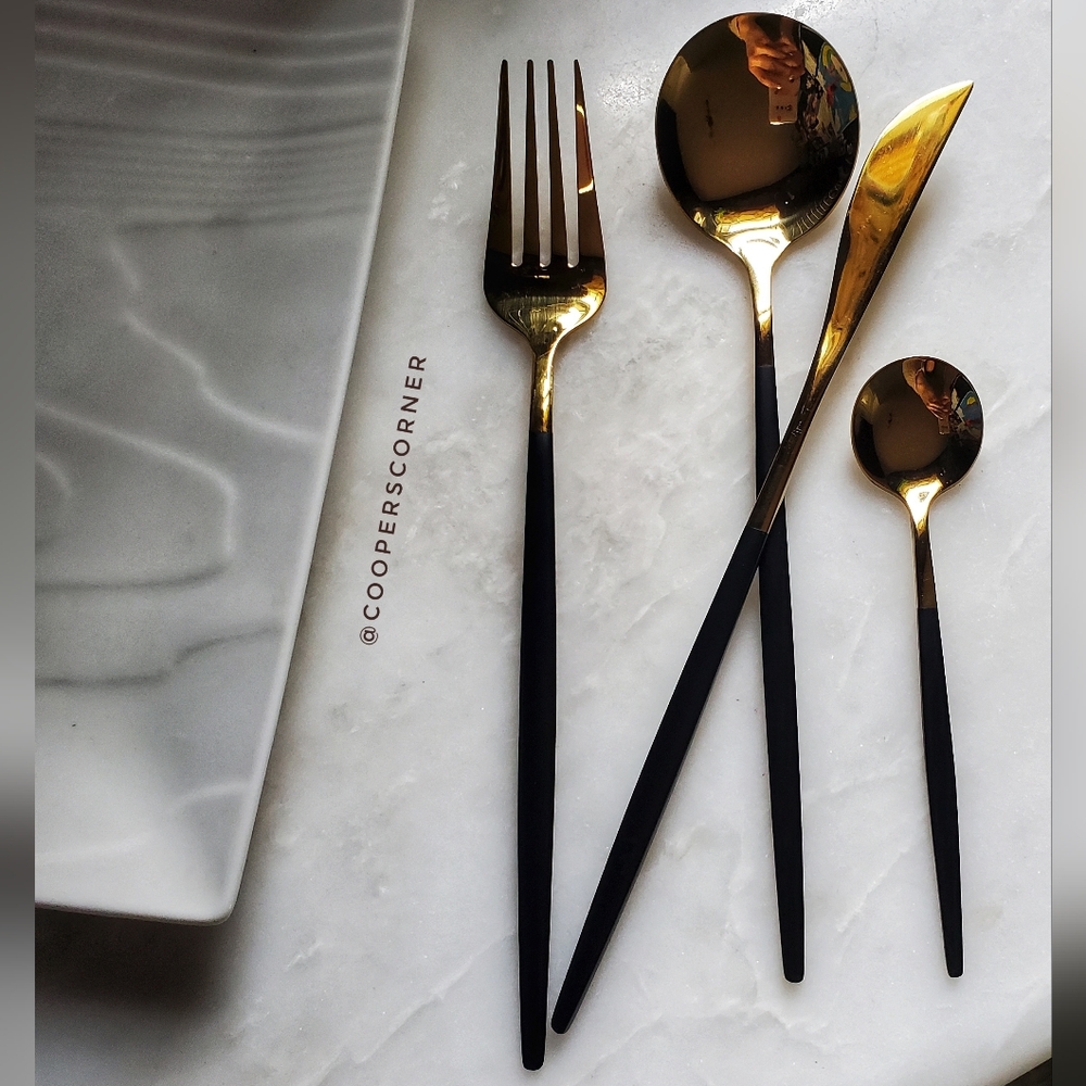 NEW Modern Flatware Dinnerware Silverware Set 24 Piece